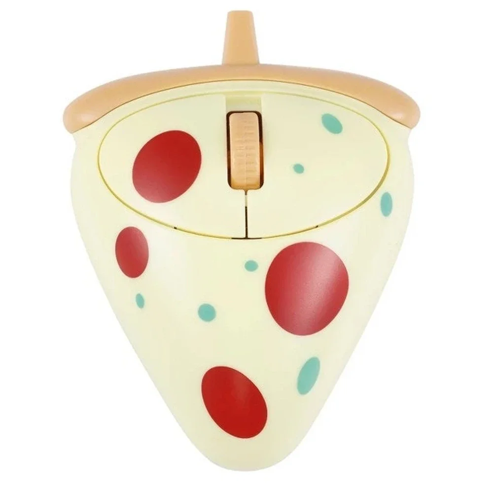 Vivitar 'Pizza' Novelty Wireless Computer Mouse – Yellow – Optical Scroll